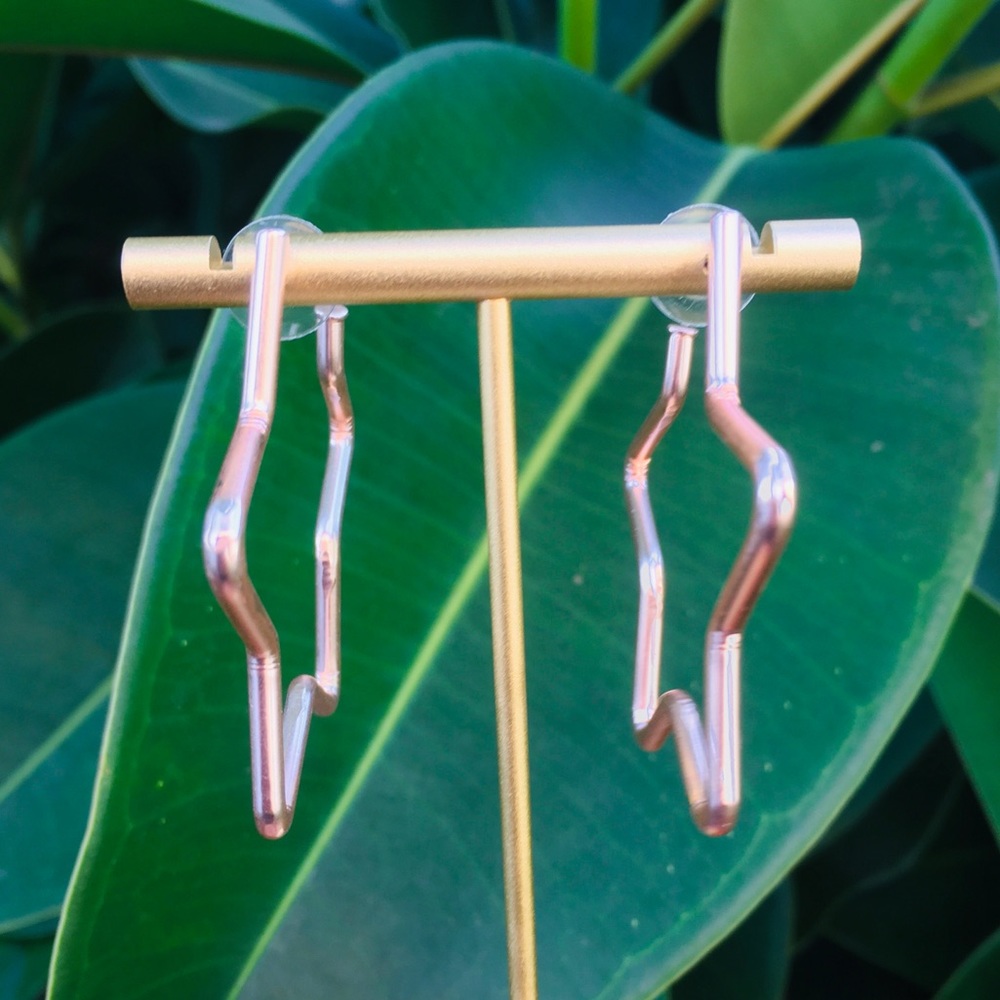 Pomina Star Hoop Earrings Gold Or Silver - Picture 3 of 6